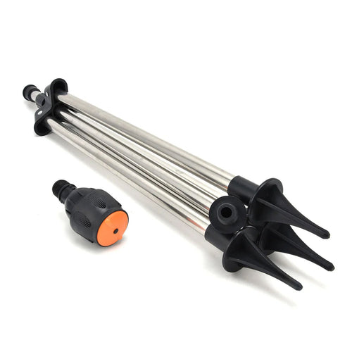 Adjustable Tripod Sprinkler with 360° Coverage & Cooling Mist | Effortless Lawn Irrigation for Healthy Gardens 0