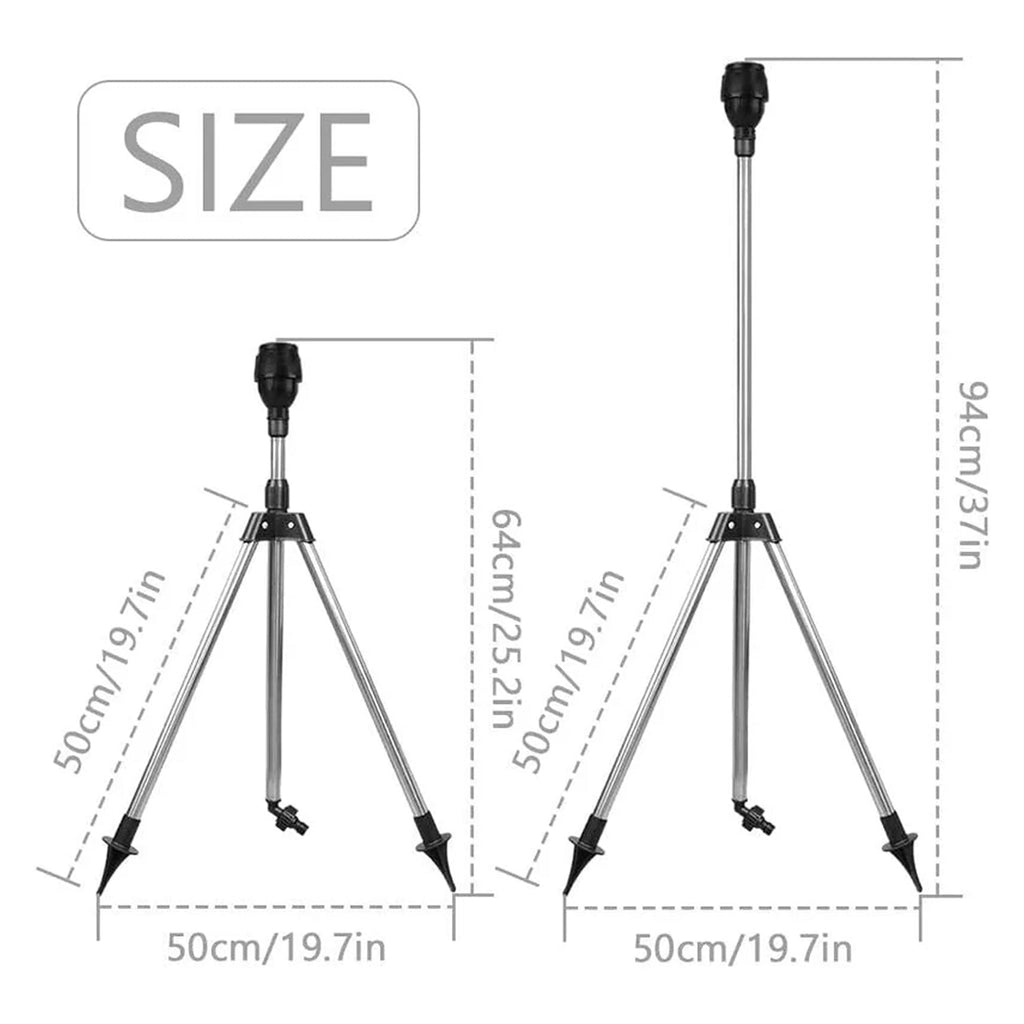 Adjustable Tripod Sprinkler with 360° Coverage & Cooling Mist | Effortless Lawn Irrigation for Healthy Gardens 3
