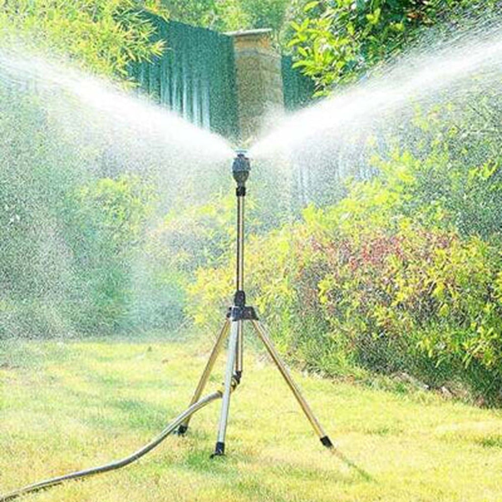 Adjustable Tripod Sprinkler with 360° Coverage & Cooling Mist | Effortless Lawn Irrigation for Healthy Gardens 6