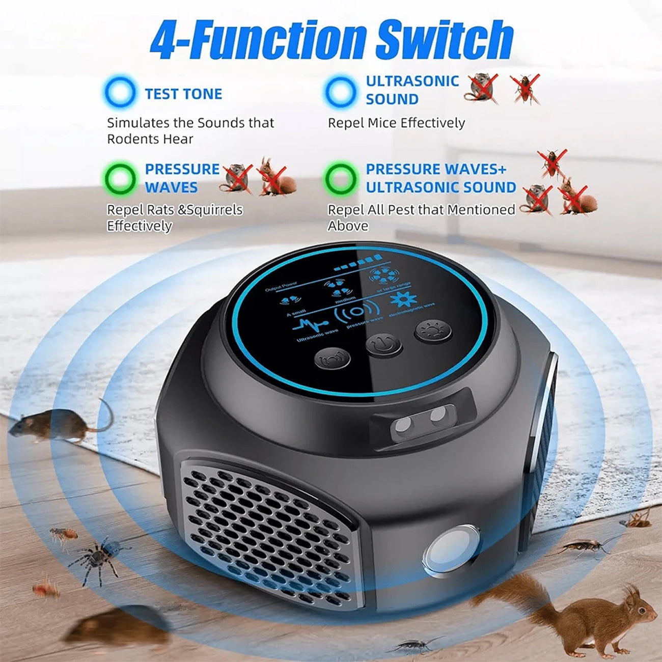 EcoGuard | Ultrasonic Insect Repeller with 360° Coverage | USB Rechargeable & Eco-Friendly Pest Control Solution 4