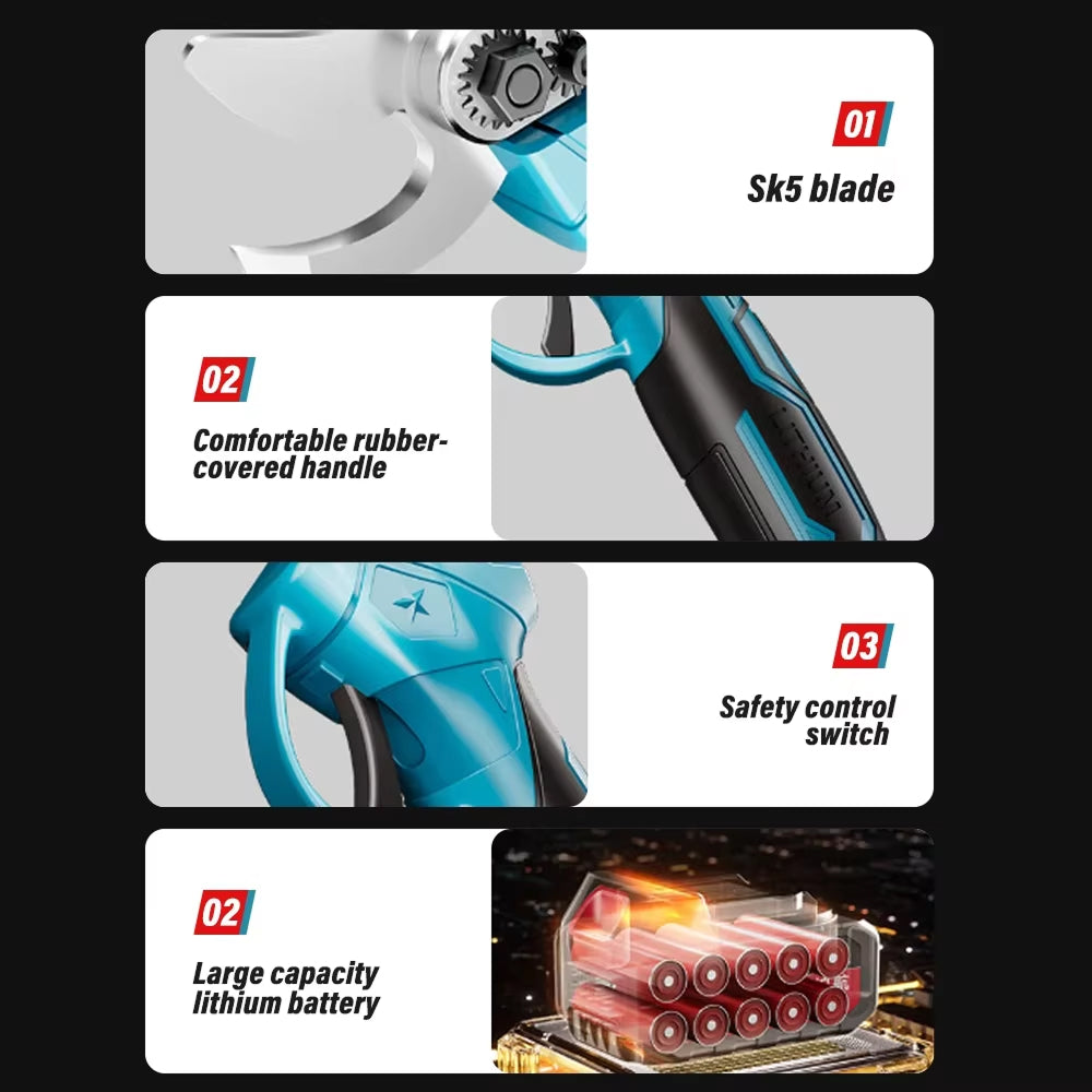 Electric Pruning Shears | High-Torque Motor & Waterproof Design | Effortless Cutting for Garden Maintenance 5