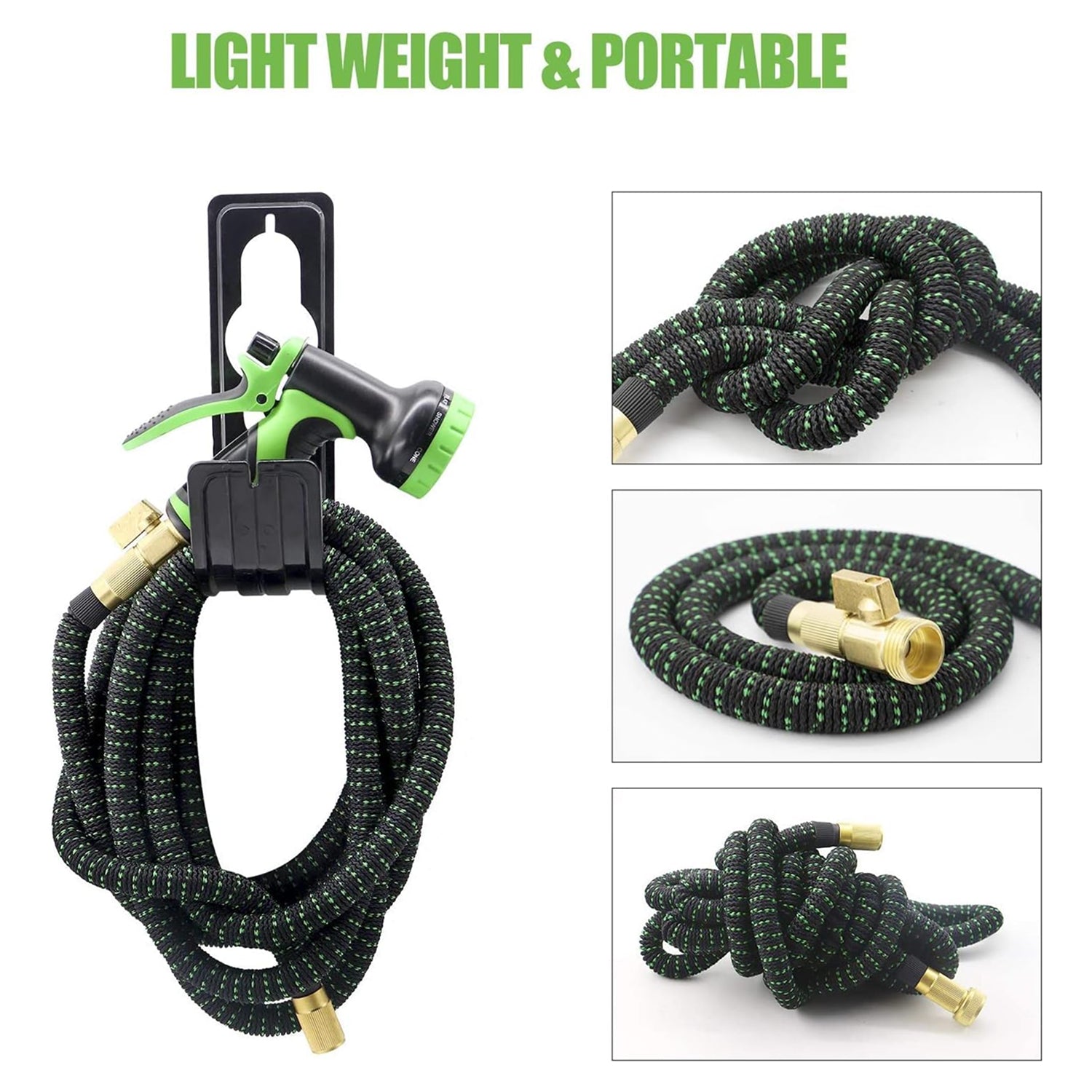 Expandable Garden Hose | 100ft Lightweight Water Hose with 10 Spray Modes | Durable & Kink-Free for Effortless Watering 1