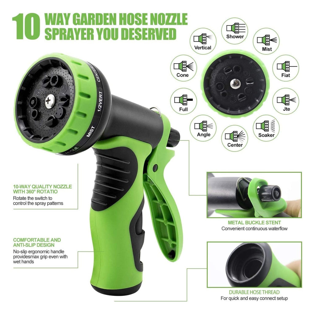 Expandable Garden Hose | 100ft Lightweight Water Hose with 10 Spray Modes | Durable & Kink-Free for Effortless Watering 5