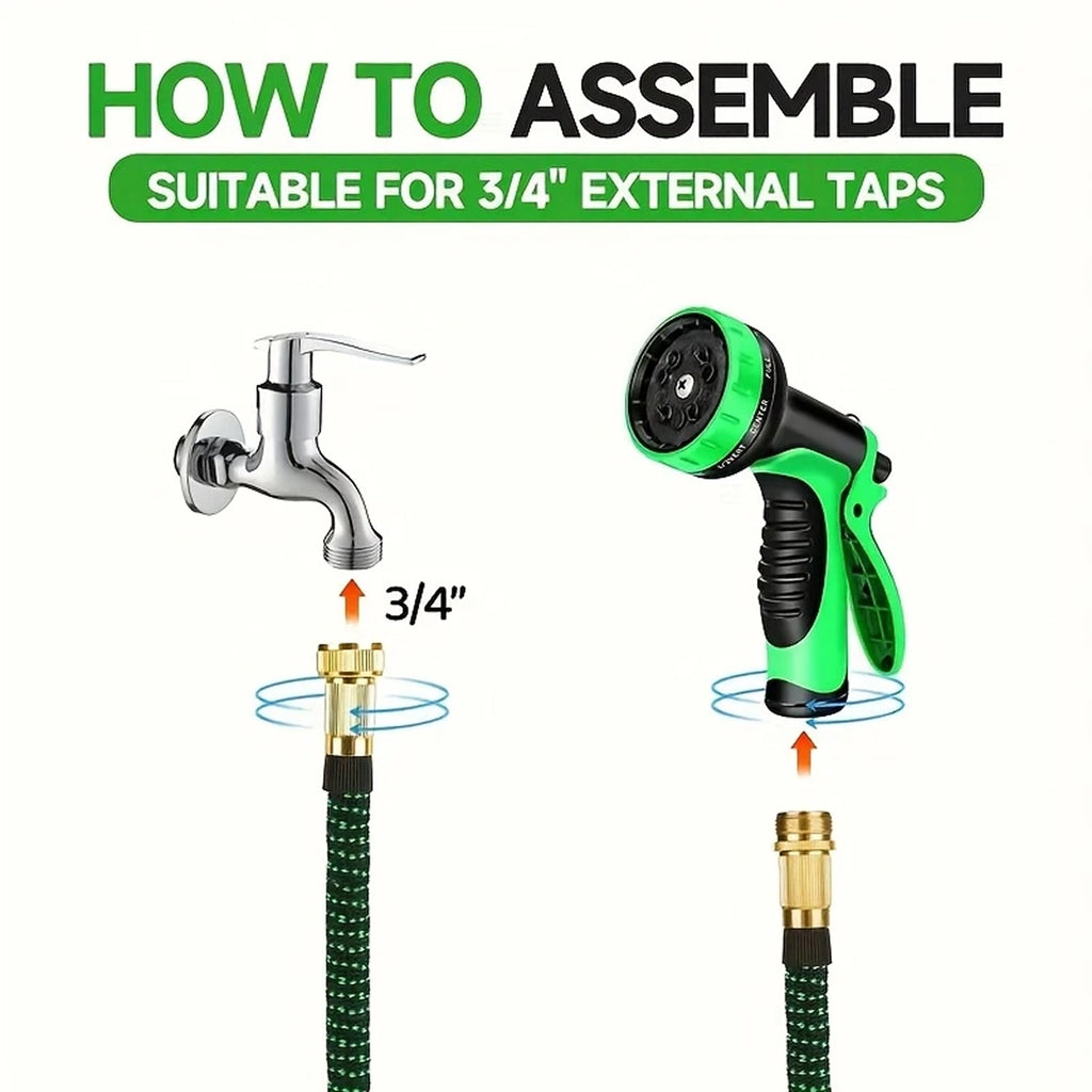 Expandable Garden Hose | 100ft Lightweight Water Hose with 10 Spray Modes | Durable & Kink-Free for Effortless Watering 6
