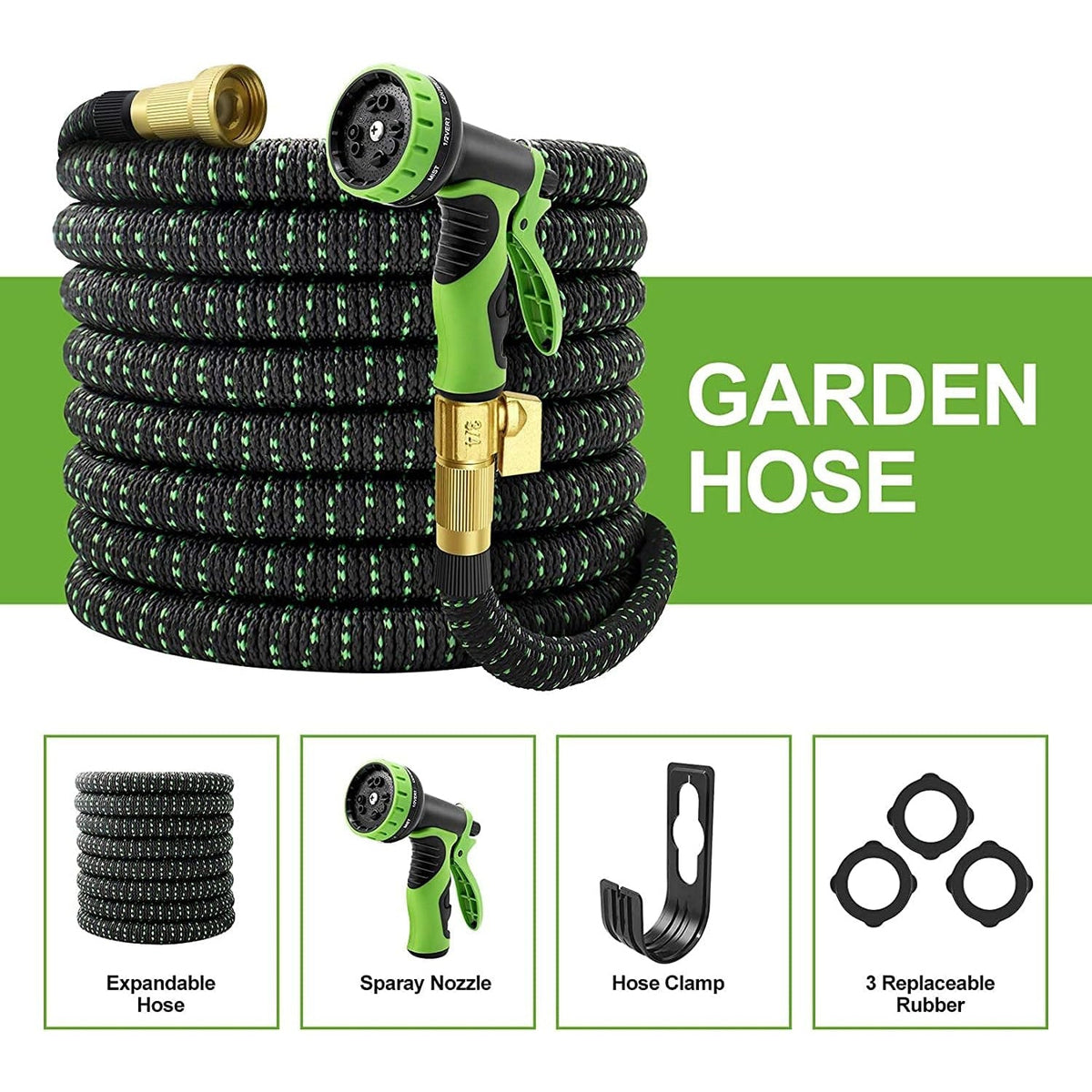 Expandable Garden Hose | 100ft Lightweight Water Hose with 10 Spray Modes | Durable & Kink-Free for Effortless Watering 8
