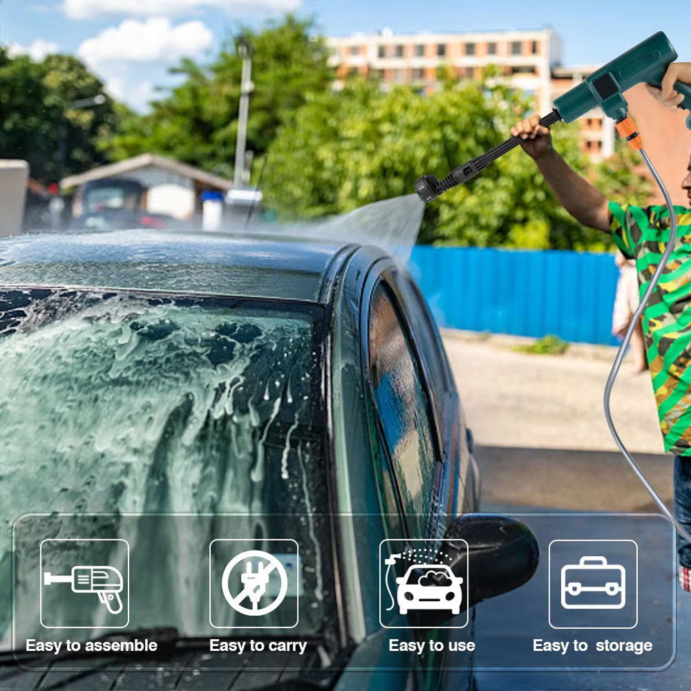 JetWavep | Cordless Electric Power Washer with 200 BAR Pressure | Eco-Friendly Solar Charging for Ultimate Cleaning Freedom 1
