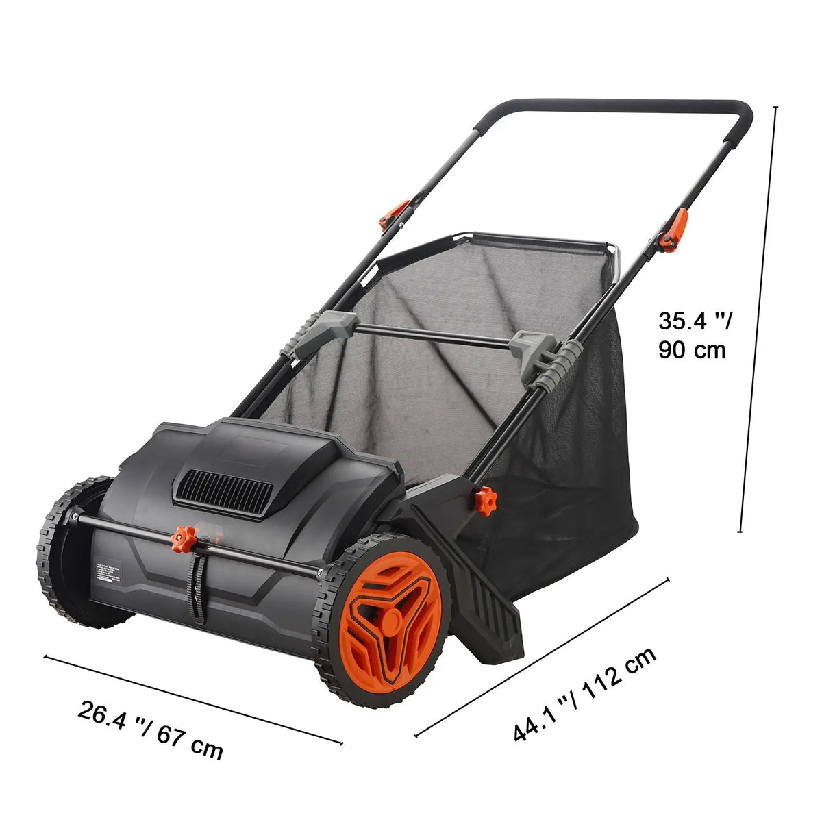 Lawn Sweeper with Heavy-Duty Steel Frame- 21-Inch Push | Efficient Leaf Collection for Easy Yard Maintenance