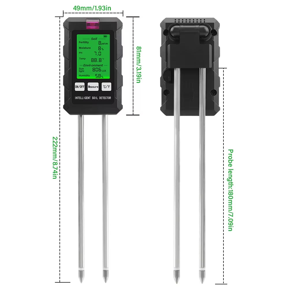Rootabest | 6-in-1 Soil Tester with Digital Display | Accurate pH & Moisture Meter for Healthy Plants 2