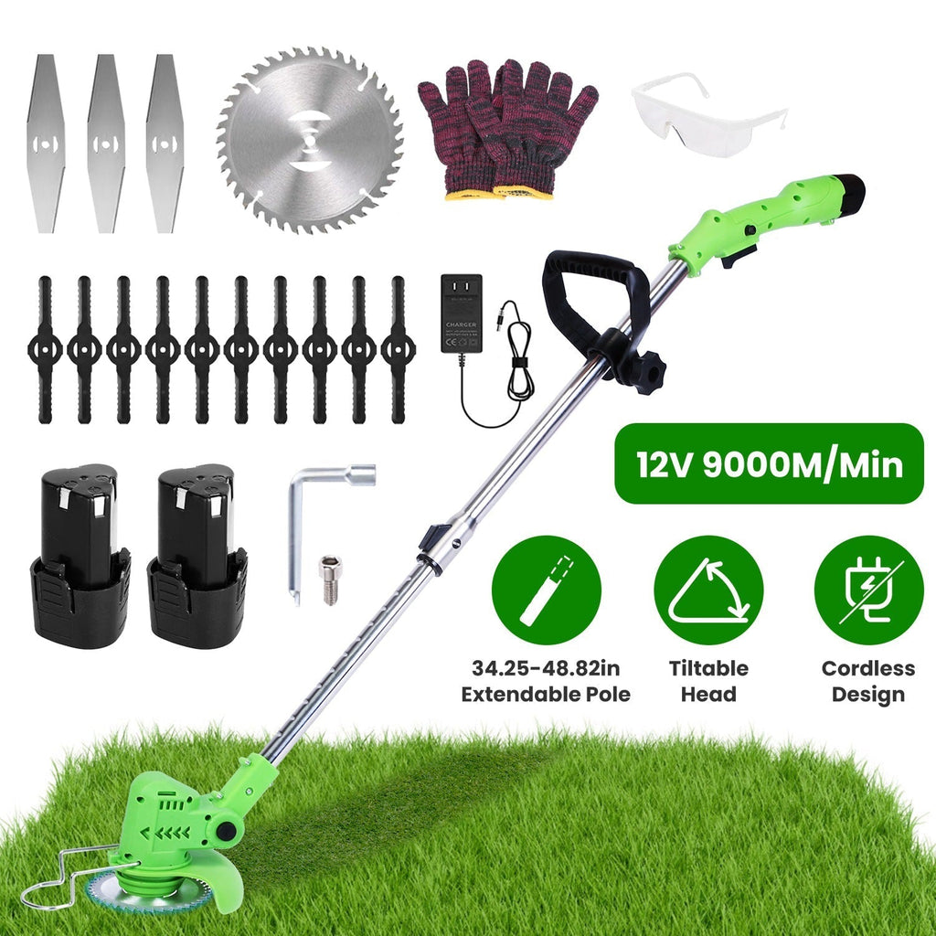 SnarKutor 2.0 | Cordless Brush Cutter with Adjustable Length & Triple Blades | Effortless Yard Maintenance Tool 0
