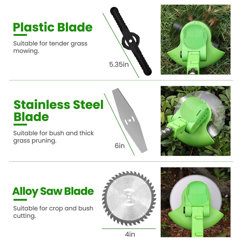 SnarKutor 2.0 | Cordless Brush Cutter with Adjustable Length & Triple Blades | Effortless Yard Maintenance Tool 3