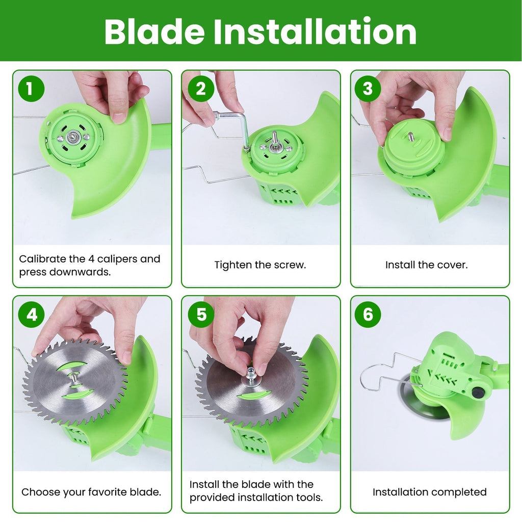 SnarKutor 2.0 | Cordless Brush Cutter with Adjustable Length & Triple Blades | Effortless Yard Maintenance Tool 7