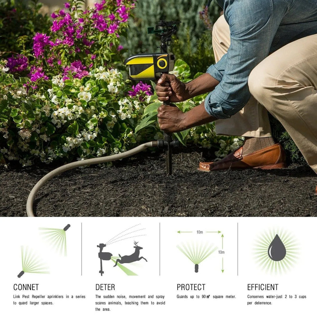 Sprixcle | Pest Control Device with Motion Activation & Solar Power | Humane Solution for Garden Protection 2