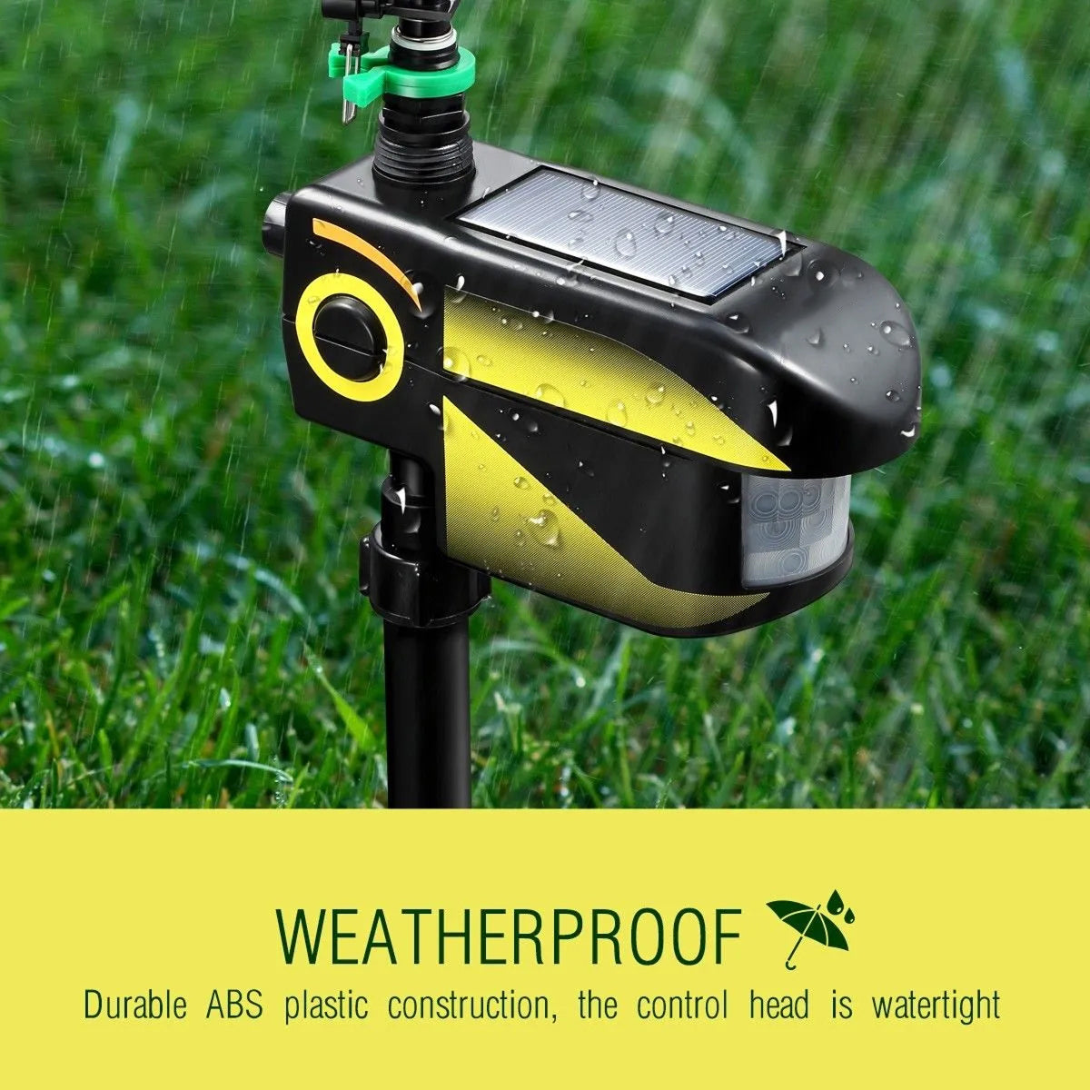 Sprixcle | Pest Control Device with Motion Activation & Solar Power | Humane Solution for Garden Protection 3
