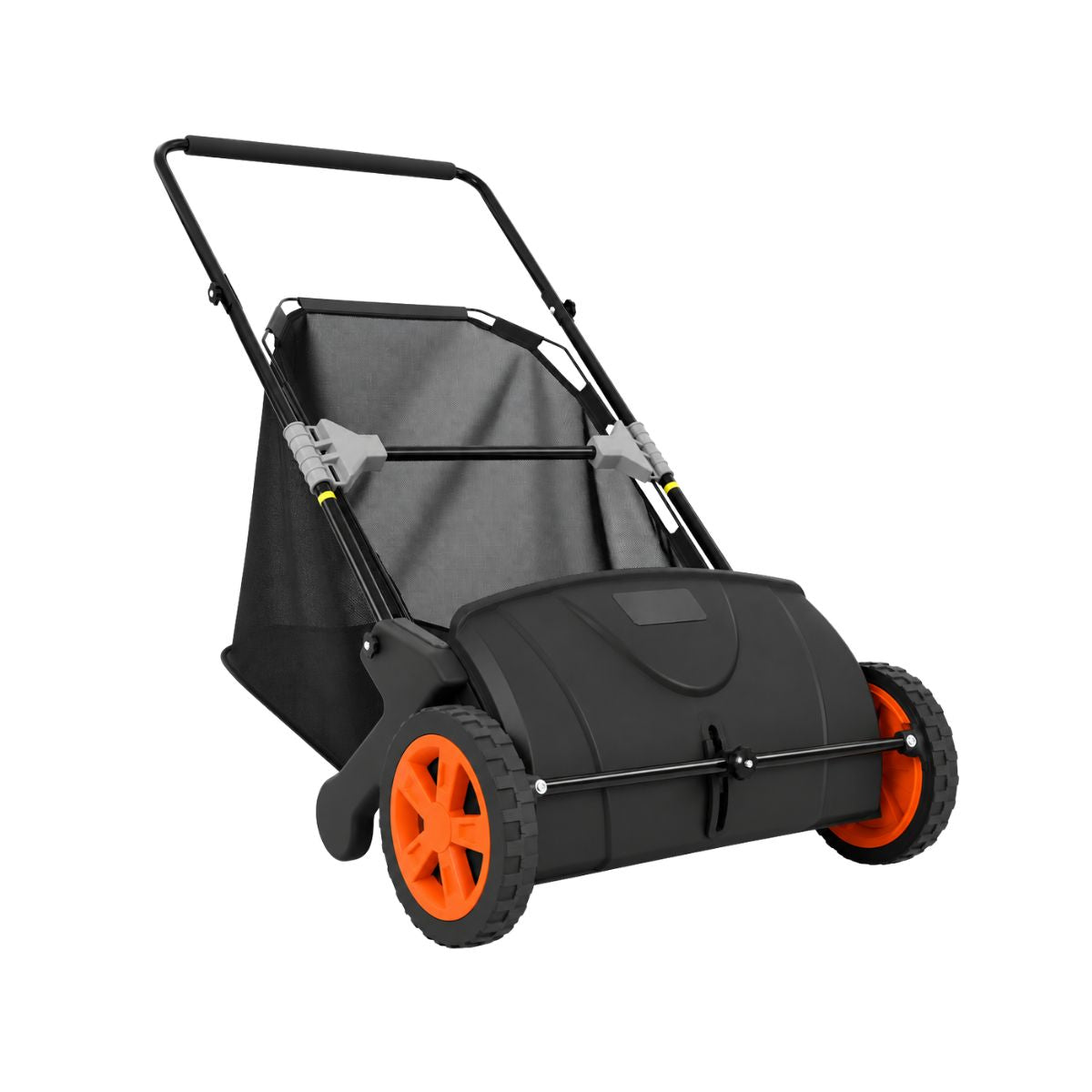Push Lawn Sweeper with Adjustable Brush Height | Efficient Leaf Collection for Easy Yard Maintenance