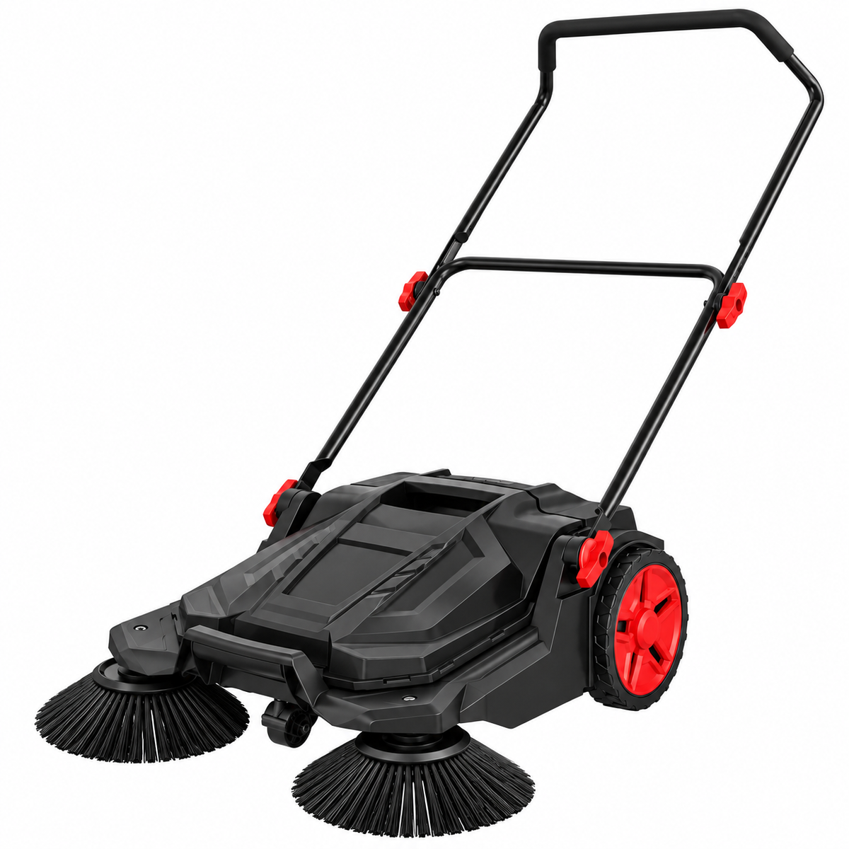 Efficient Push Sweeper | Manual Lawn Sweeper with Adjustable Handle | Quick Outdoor Cleanup Tool for Driveways and Patios