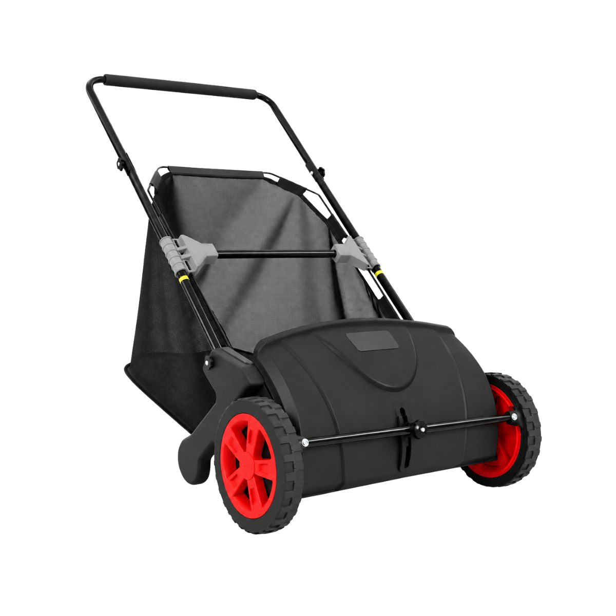 Push Lawn Sweeper with Adjustable Brush Height | Efficient Leaf Collection for Easy Yard Maintenance