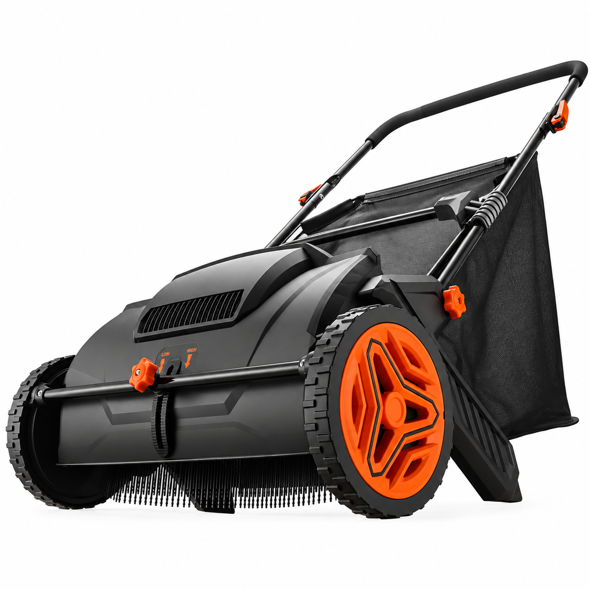 Lawn Sweeper with Heavy-Duty Steel Frame- 21-Inch Push | Efficient Leaf Collection for Easy Yard Maintenance
